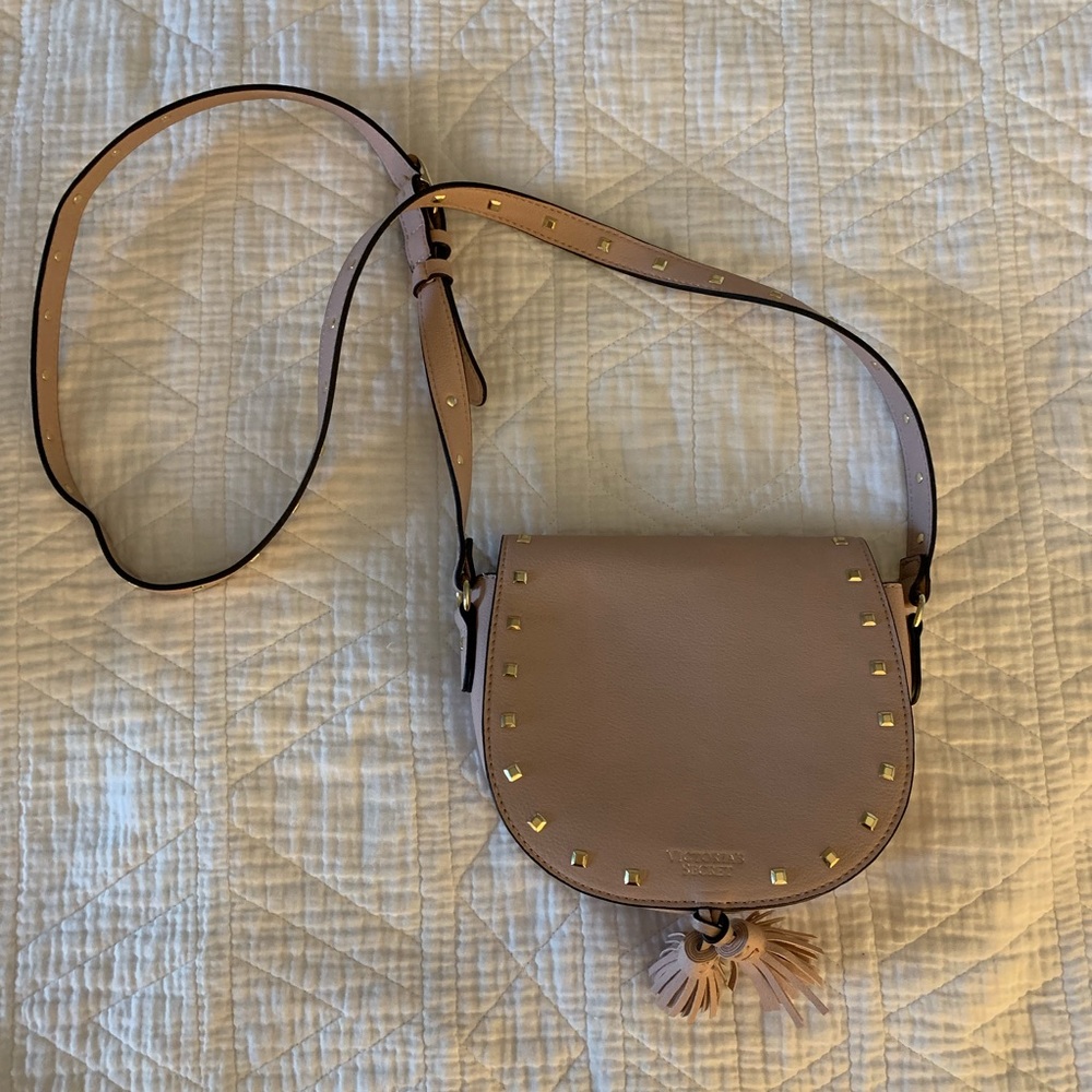 Blush, studded Victoria’s Secret crossbody bag